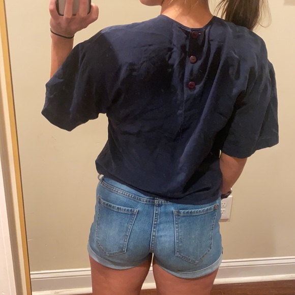 Eleanor P Brenner 100% Silk Short Sleeve Top - Picture 5 of 11